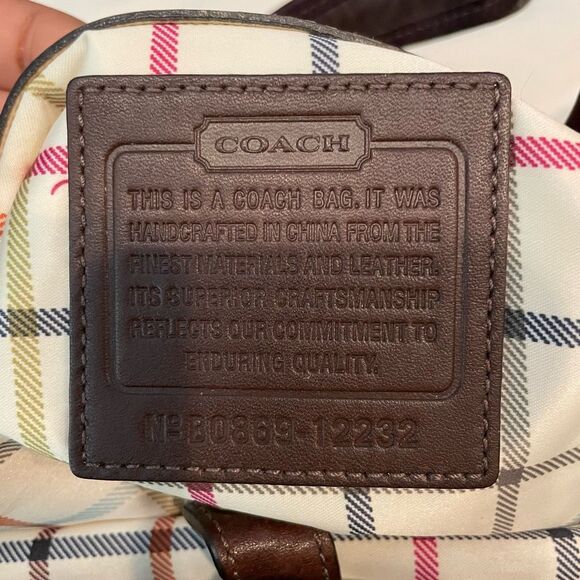 Y2K Coach Ergo Gold Kiss Lock Satchel Signature Brown Jacquard Leather Frame - Picture 9 of 9